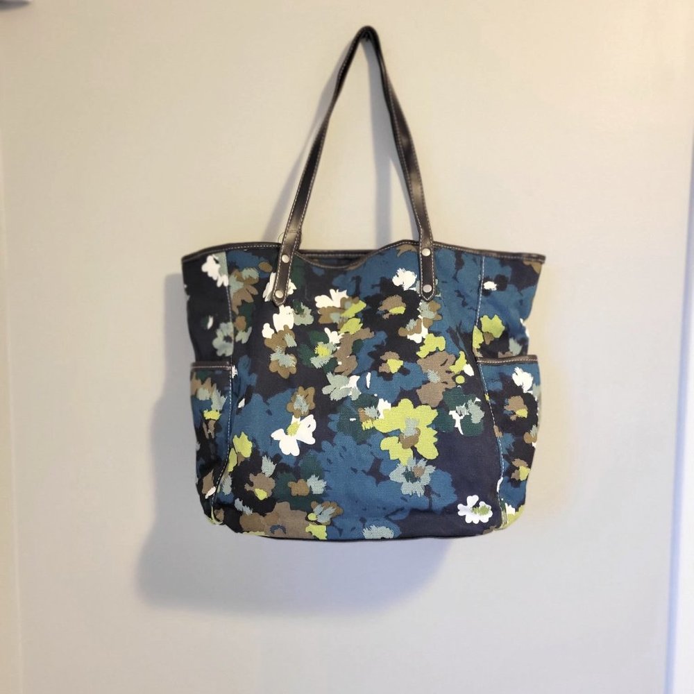 NWT Floral Handbag with Long Straps